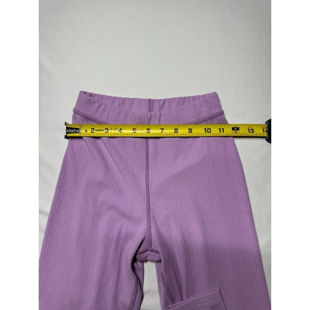 All Yoga Women's Ribbed High‎ Wasted Light Purple Size XXS